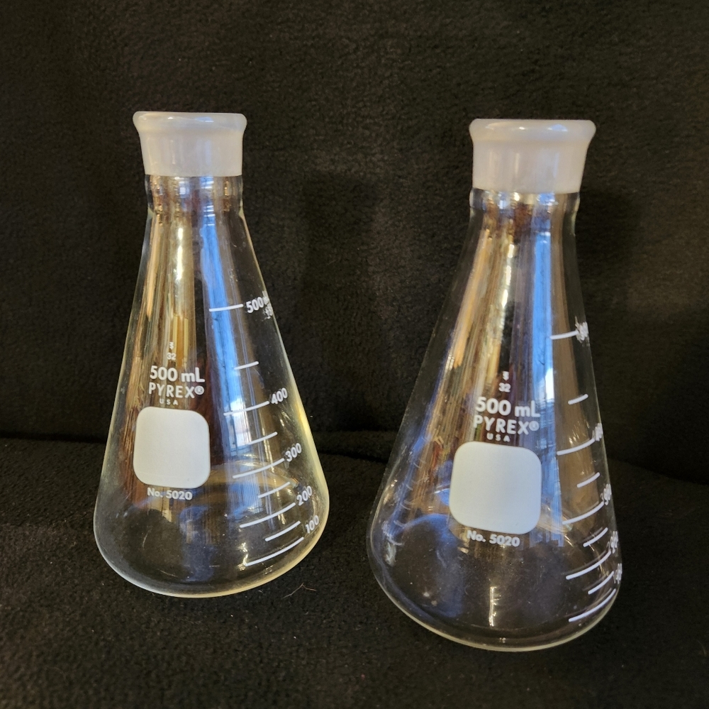 Vintage Pyrex Flask Erlenmeyer Glass Labware Science No 5020